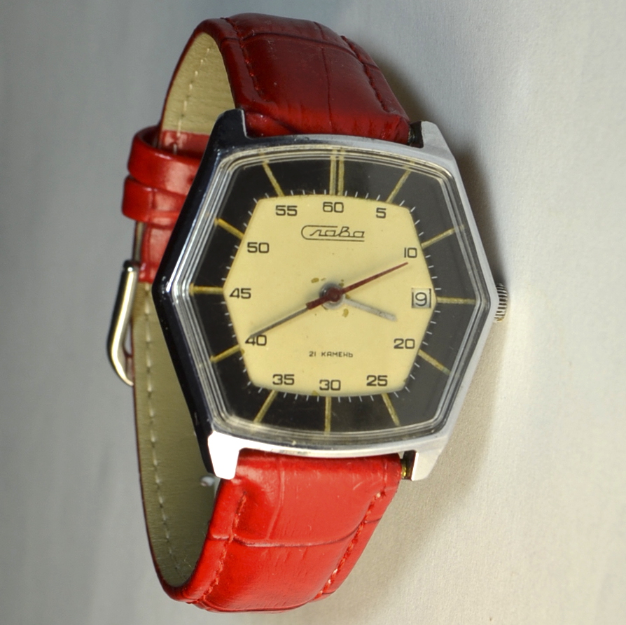 Купить недорого в Москве часы СССР Слава шестигранка