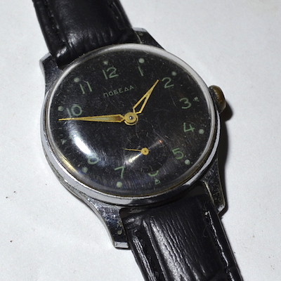 Фото для каталога Победа СССР часы наручные черные
