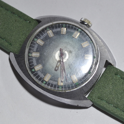 Фото часы Полет 17-камней зеленые