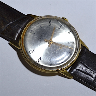 Позолоченные часы Ракета СССР серебряный циферблат